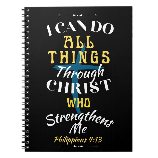 Christ Strengthens Me Notebook (Front)