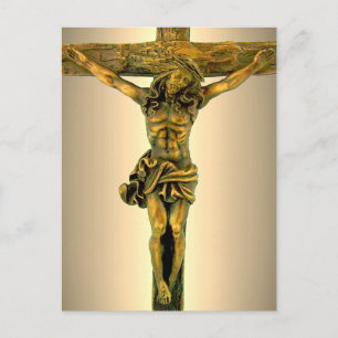 Christ sur la carte postale croisée