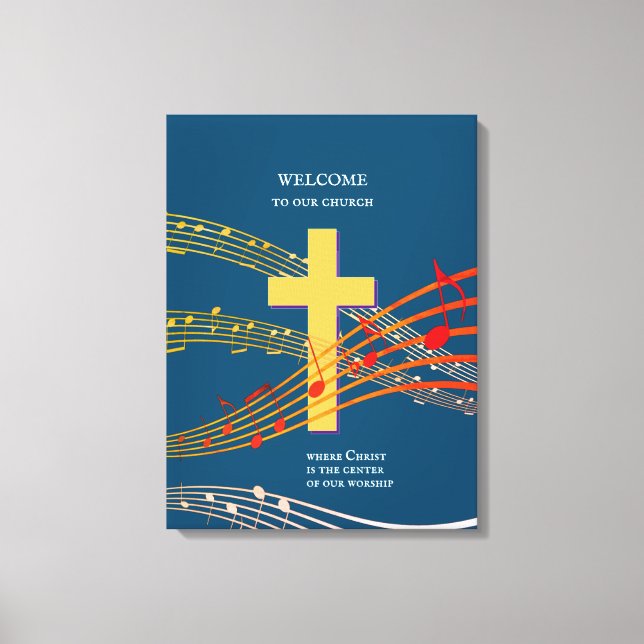 CHRIST THE CENTER Christian Worship Canvas Print (Front)