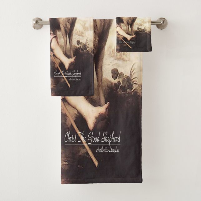 Christ the Good Shepherd Bath Towel Set (Insitu)