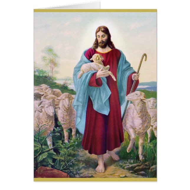 Christ The Good Shepherd Bernard Plockhorst 1878 (Front)