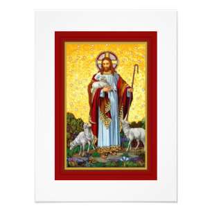 CHRIST, THE GOOD SHEPHERD MOSAIC PHOTO PRINT