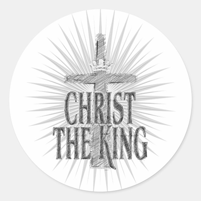 Christ the King-2 Classic Round Sticker (Front)