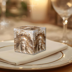 Christ the King Gold and Pearls Favor Box