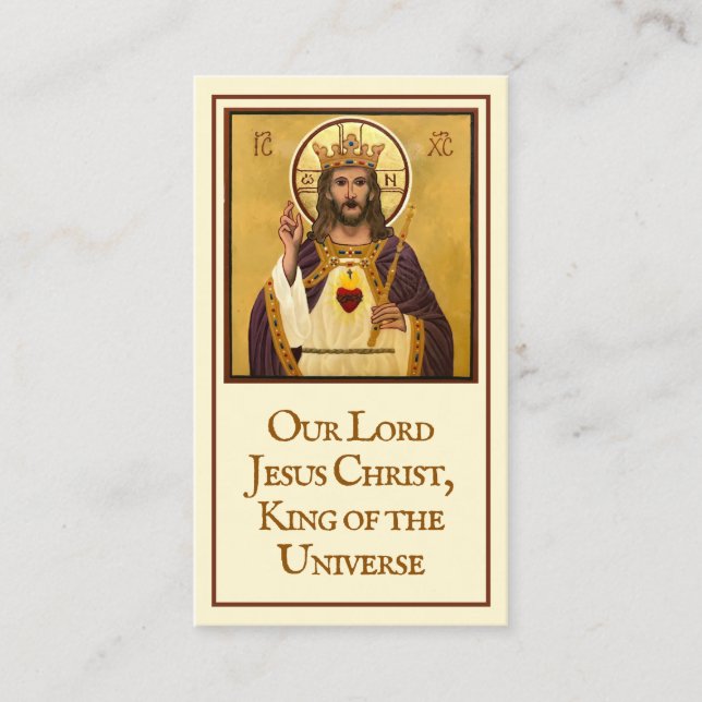 Christ the King Icon Prayer Card (Front)