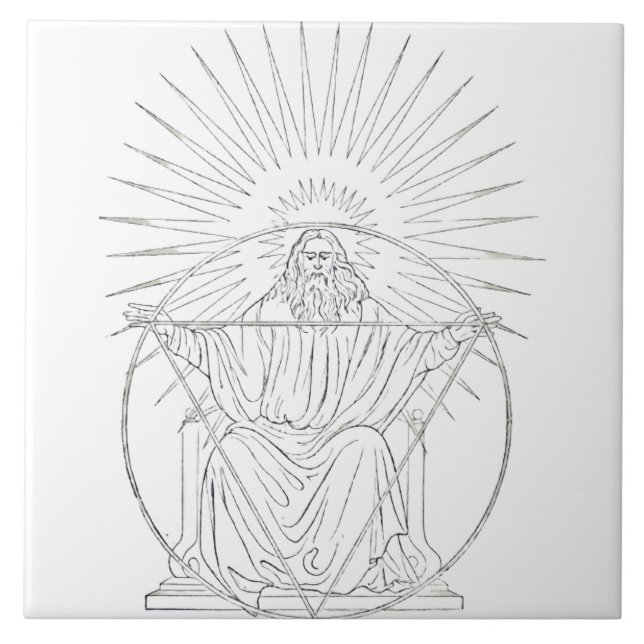 Christ the King medieval scene Tile (Front)