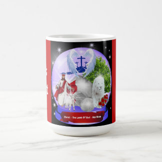 Christ The Lamb Of God Has Risen Red Mug