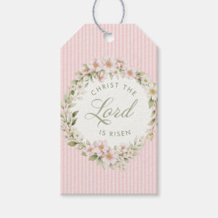 Christ the Lord is Risen Spring Flowers Gift Tags