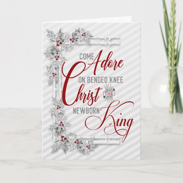 Christ the Newborn King Religious Christmas Holiday Card (Front)