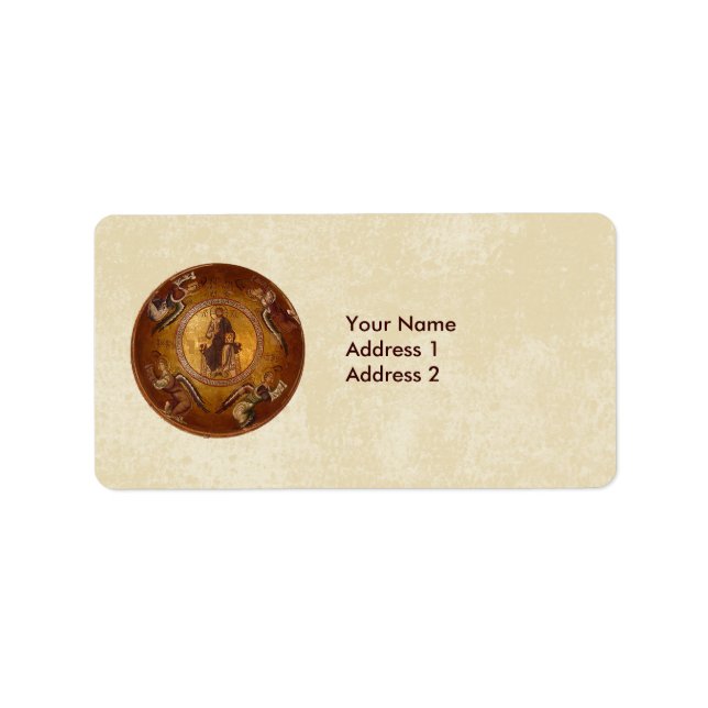 Christ the Pantakrator Christian Icon Label (Front)