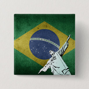 Christ the Redeemer 2 Inch Square Button