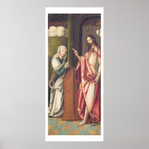 Christ the Redeemer blessing a woman (panel) Poster