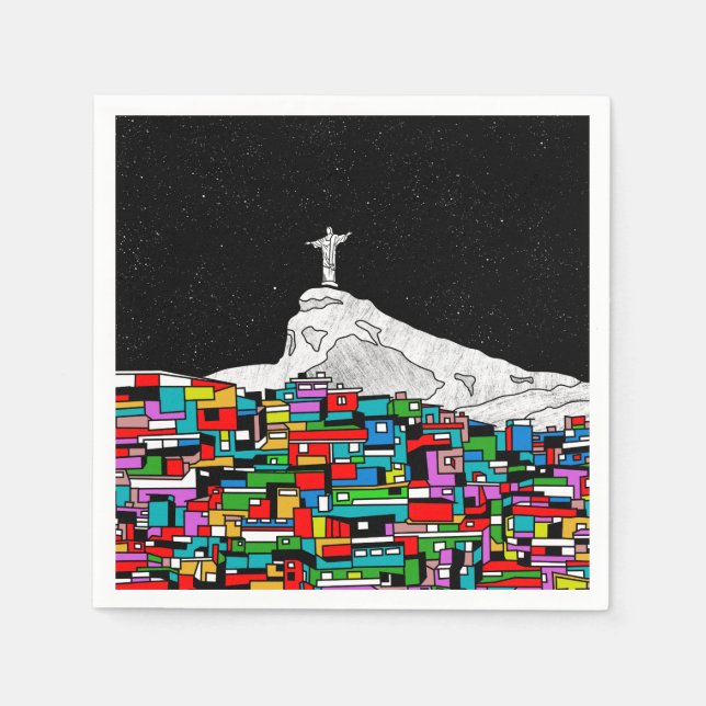 Christ the Redeemer Favela Napkin (Front)