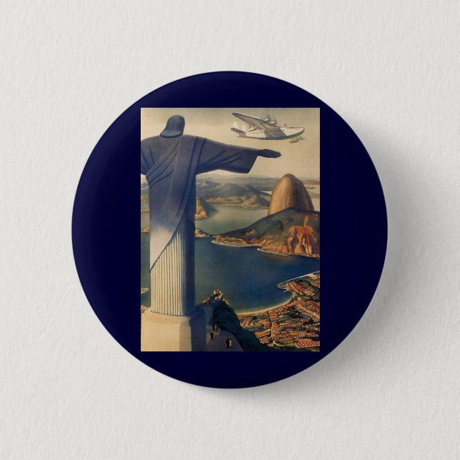 Christ the Redeemer Statue, Rio De Janeiro, Brazil 2 Inch Round Button (Front)