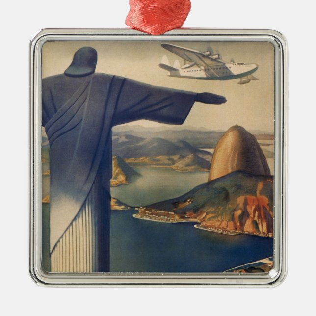 Christ the Redeemer Statue, Rio De Janeiro, Brazil Metal Ornament (Front)