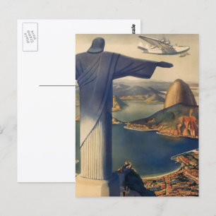 Christ the Redeemer Statue, Rio De Janeiro, Brazil Postcard