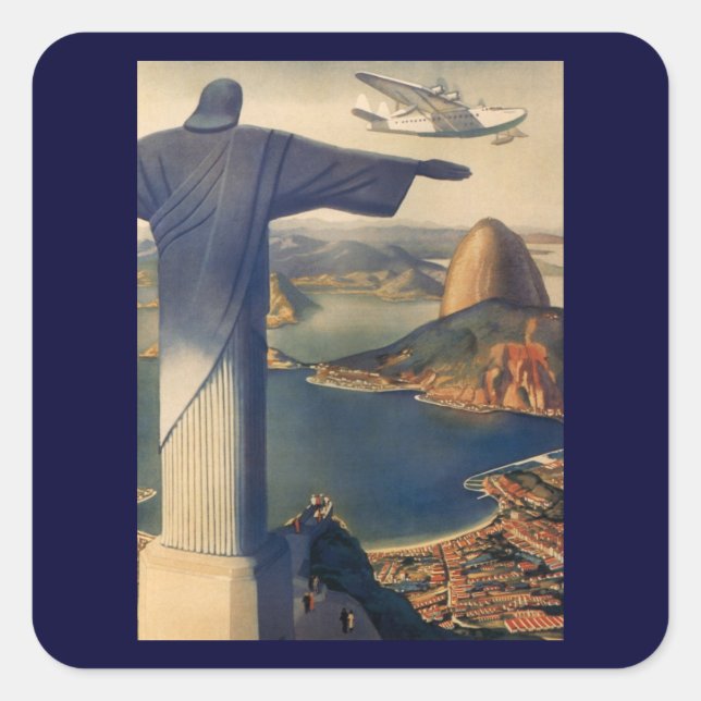 Christ the Redeemer Statue, Rio De Janeiro, Brazil Square Sticker (Front)