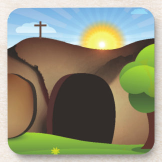 christ tomb coaster