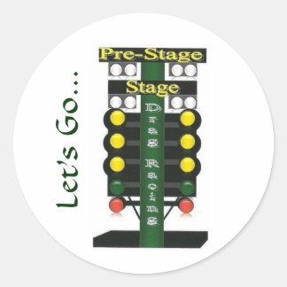 Christ tree, Let's Go... Classic Round Sticker