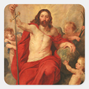 Christ Triumph Over Sin and Death Square Sticker