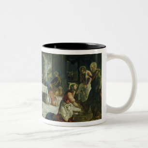 Christ Washing the Disciples' Feet, c.1547 Two-Tone Coffee Mug