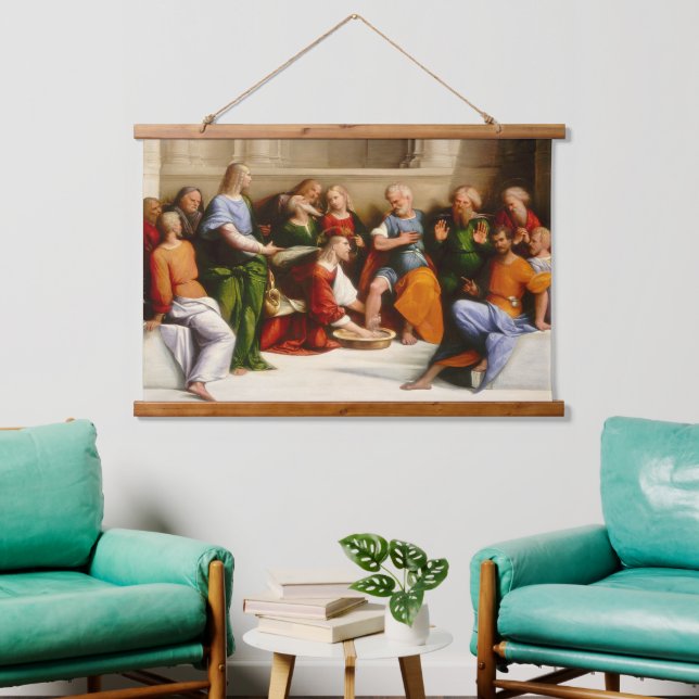 Christ Washing the Disciples' Feet, Garofalo  Hanging Tapestry (Living Room)