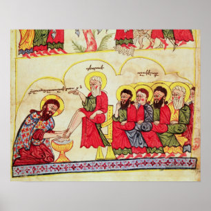 Christ washing the disciples feet poster