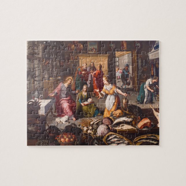 Christ with Martha and Mary by Joos Goemare Jigsaw Puzzle (Horizontal)