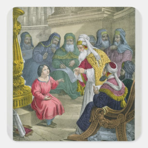 Christ with the Doctors in the Temple, from a bibl Square Sticker