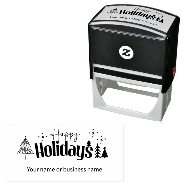 Christamas tree holiday business or family self-inking stamp (In Situ)