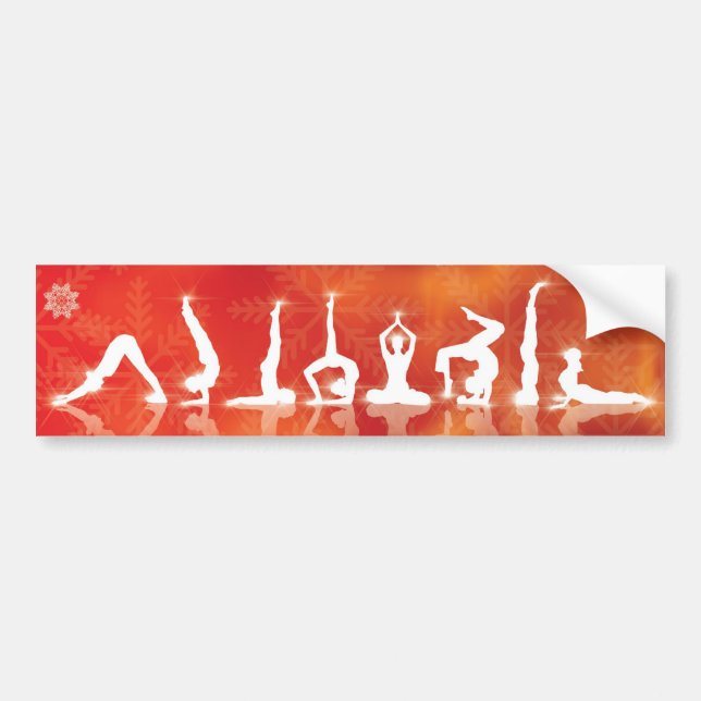 Christamas Yoga Bumper Sticker (Front)
