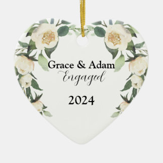 Christams decoration personalized engaged couple
