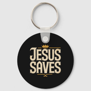 Christan Jesus Saves Premium Keychain