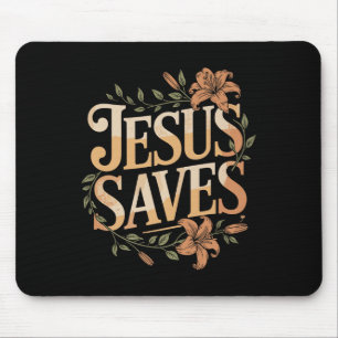 Christan Jesus Saves Premium  Mouse Pad