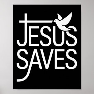 Christan Jesus Saves Premium  Poster