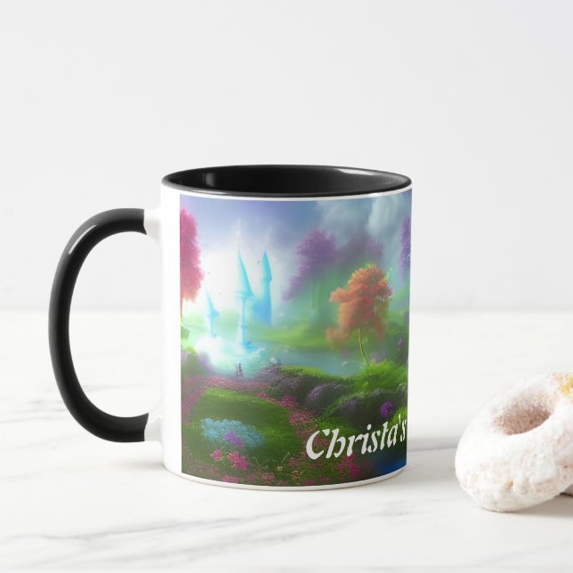 Christa's Morning Tea Personalized Customizable Mug (With Donut)