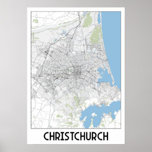 Christchurch map poster