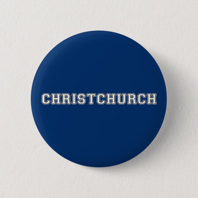 Christchurch New Zealand 2 Inch Round Button (Front)