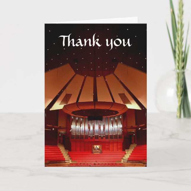 Christchurch town hall thank you card (Front)