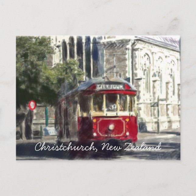 Christchurch Tram Postcard (Front)