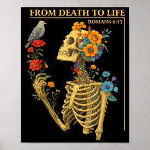 Christcore Gothic Faith Vintagecore Bible Romans 6 Poster