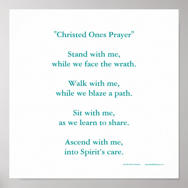 "Christed Ones Prayer" Poster (Front)