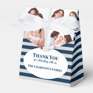 Christening 3 Sections Custom Family Photo Favor Box