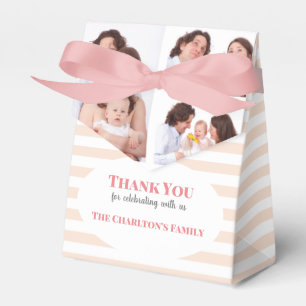 Christening 3 Sections Custom Photo Rainbow Favor Box