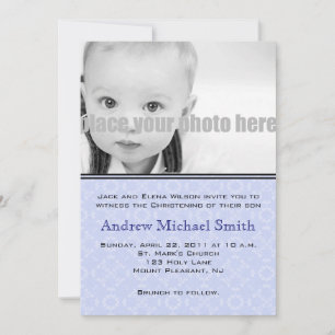 Christening/Baptism/Dedication Photo Invitation