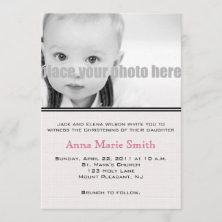 Christening/Baptism/Dedication Photo Invitation