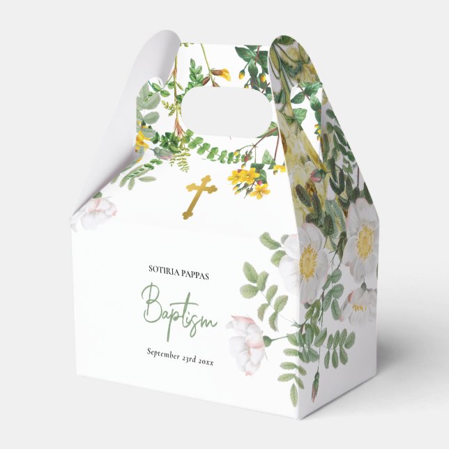 Christening Baptism Favor Boy Girl Favor Box (Front Side)