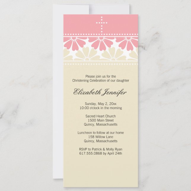 Christening / Baptism Invitation - Personalize (Front)