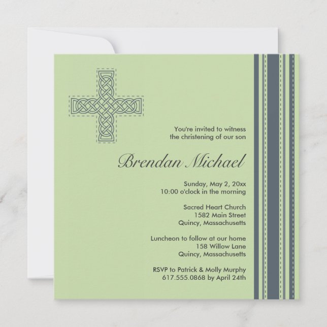 Christening / Baptism Invitation - Personalize (Front)