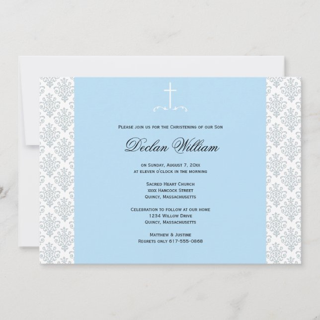 Christening / Baptism Invitation - Personalize (Front)